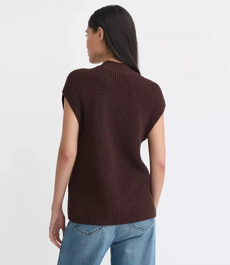 Ribbed V-Neck Sweater Vest