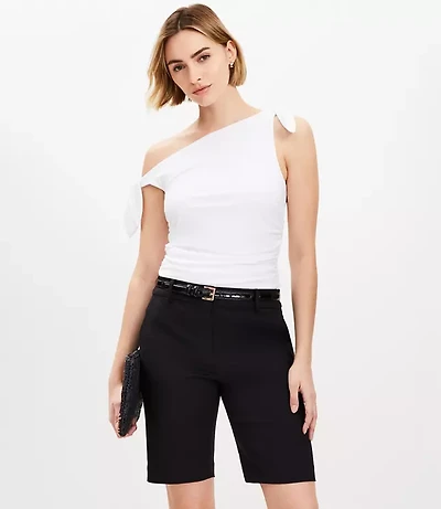 Petite Riviera Bermuda Shorts in Doubleweave