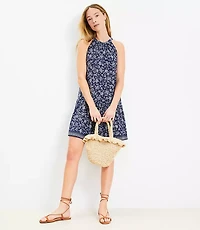 Bandana Flounce Mini Halter Dress