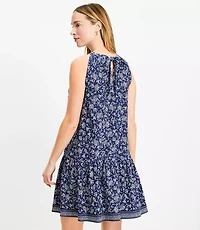 Bandana Flounce Mini Halter Dress