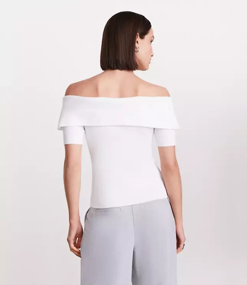 LOFT Versa Foldover Off The Shoulder Sweater