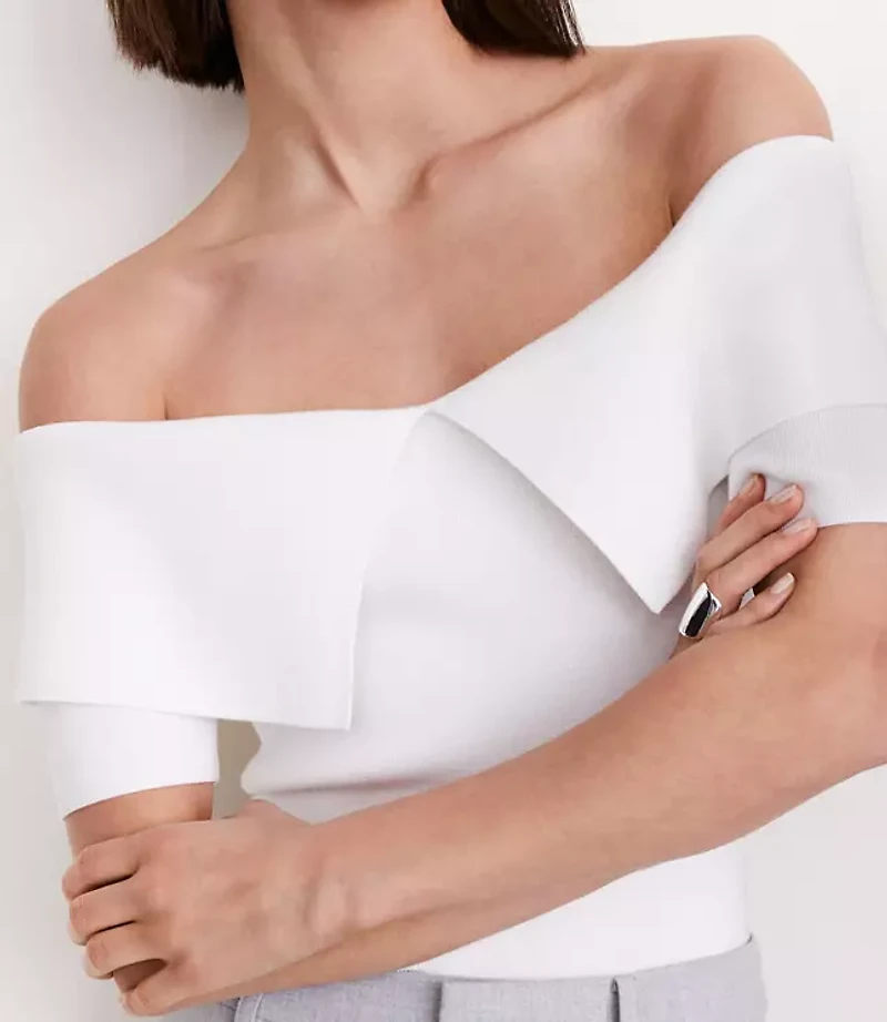 LOFT Versa Foldover Off The Shoulder Sweater