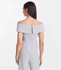 LOFT Versa Seasonless Stretch Asymmetrical Off The Shoulder Top