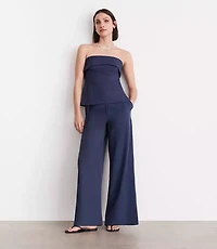 Petite LOFT Versa Pure Spun Foldover Strapless Top