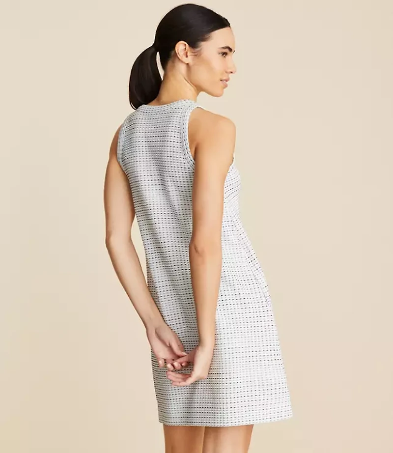 Lou & Grey Geo Jacquard Halter Pocket Dress