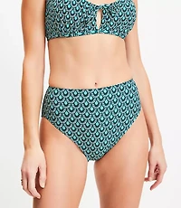 LOFT Beach Geo High Waist Bikini Bottom