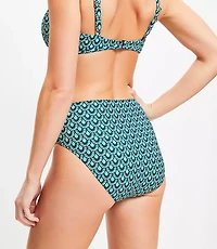 LOFT Beach Geo High Waist Bikini Bottom