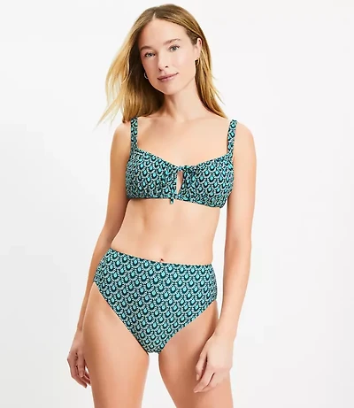 LOFT Beach Geo High Waist Bikini Bottom