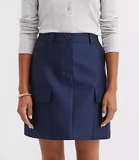 Satin Utility Mini Skirt