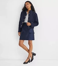 Satin Utility Mini Skirt