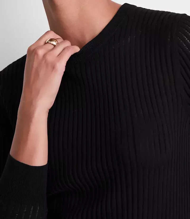 Petite LOFT Versa Ribbed Sweater