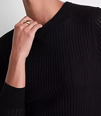 Petite LOFT Versa Ribbed Sweater