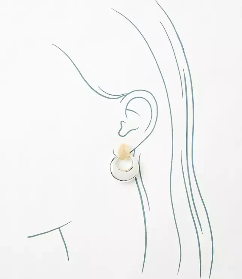 Mixed Metal Link Earrings