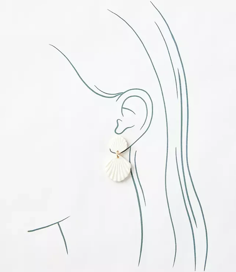 Mother Of Pearl Shell Drop Earrings