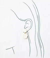 Mother Of Pearl Shell Drop Earrings