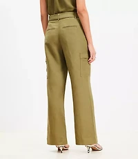 Tall Drapey Cargo Pants in Linen Blend