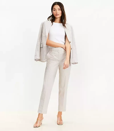 Petite Riviera Slim Pants Striped Seersucker