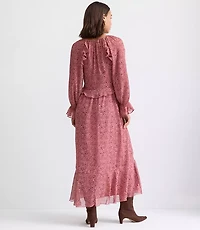 Floral Ruffle Maxi Dress