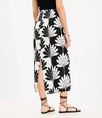 Petite Palm Linen Blend Maxi Skirt