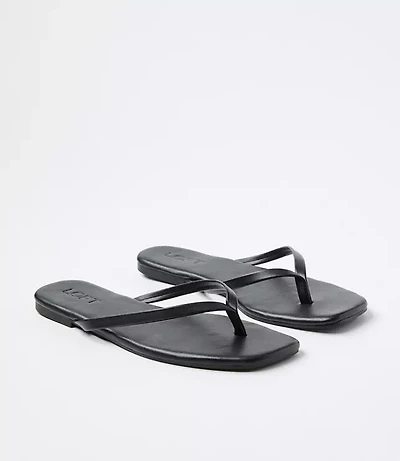 Square Toe Flip Flops