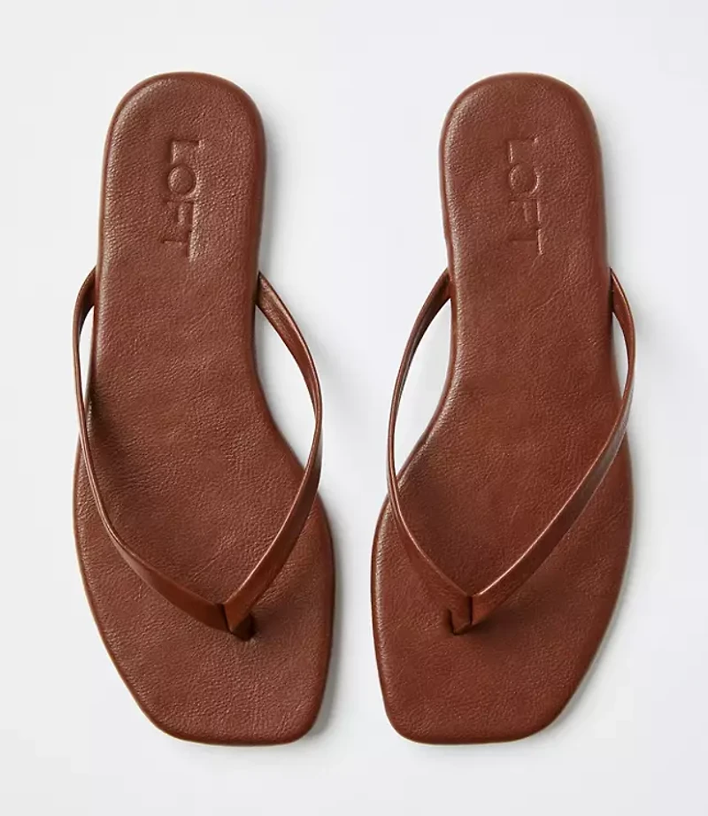 Square Toe Flip Flops