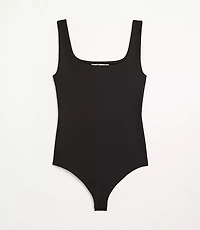 Petite LOFT Versa Ribbed Square Neck Bodysuit