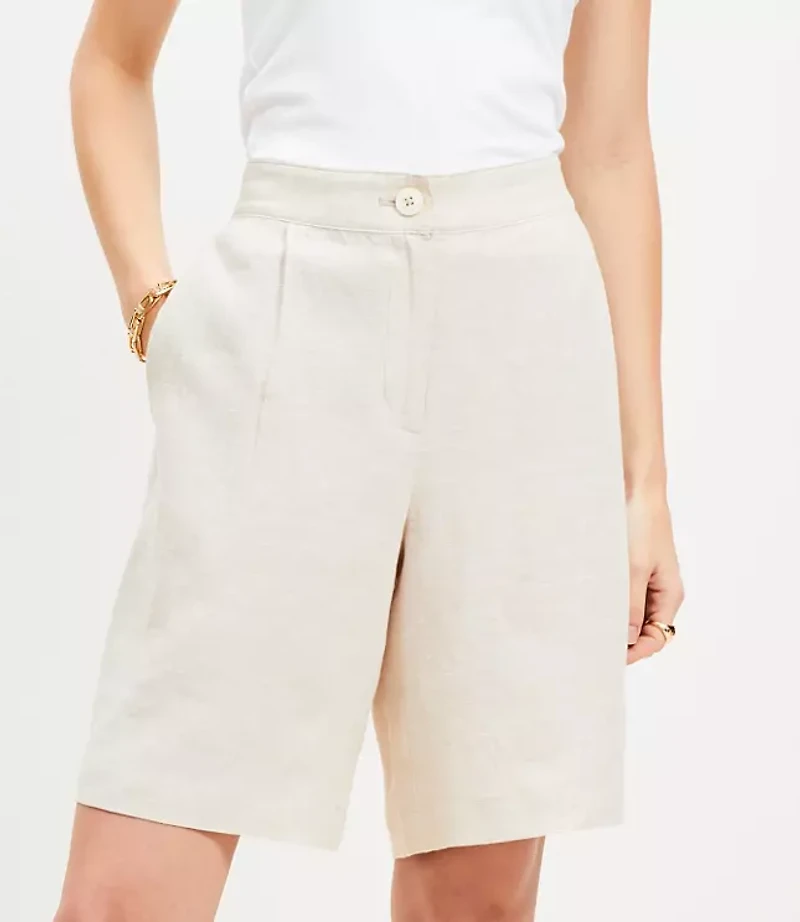 Petite Bermuda Shorts Linen