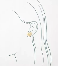 Puffy Heart Stud Earrings