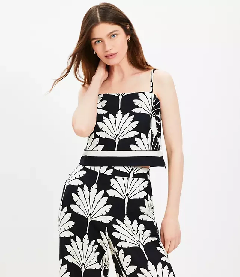 Petite Palm Linen Blend Cami