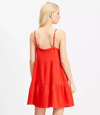 LOFT Beach Triple Cloth Tiered Mini Dress