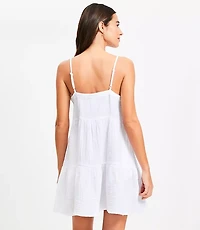 LOFT Beach Triple Cloth Tiered Mini Dress