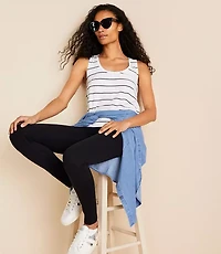 Lou & Grey Stripe Softened Scoop Neck Tank Top