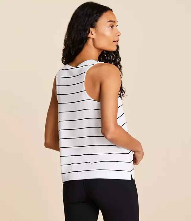 Lou & Grey Stripe Softened Scoop Neck Tank Top