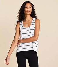 Lou & Grey Stripe Softened Scoop Neck Tank Top