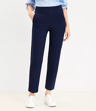 Pull On Straight Pants in Ponte