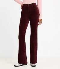 Five Pocket Slim Flare Pants Velvet