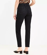 High Rise Slim Jeans Washed Black