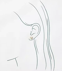 Demi Fine Pave Heart Stud Earrings
