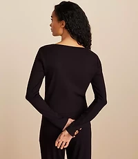 Lou & Grey Ribbed Abbreviated Cardigan