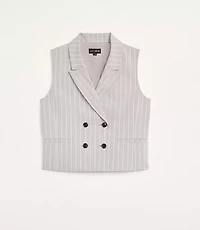 LOFT Versa Striped Seasonless Stretch Double Breasted Vest