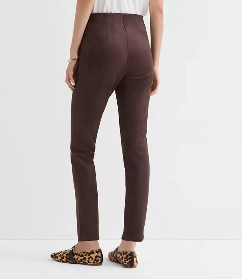 Petite Faux Suede Leggings