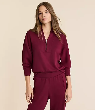 Petite Lou & Grey Scubasoft Half Zip Sweatshirt