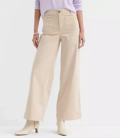 Curvy Palmer Wide Leg Pants Brushed Corduroy