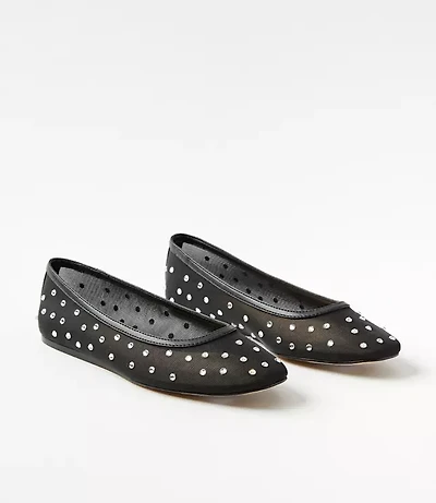 Sparkle Mesh Ballet Flats