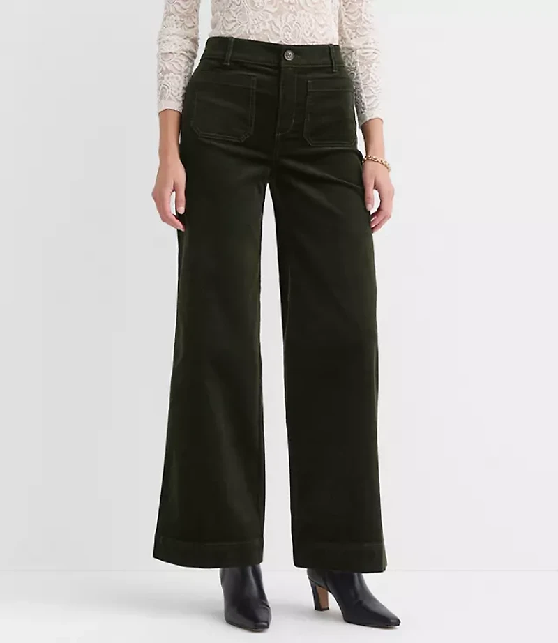 Palmer Wide Leg Pants Brushed Corduroy