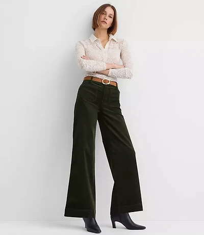 Palmer Wide Leg Pants Brushed Corduroy