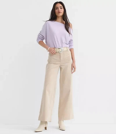Palmer Wide Leg Pants Brushed Corduroy