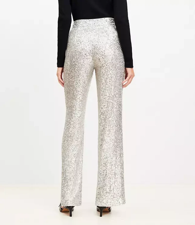 Sequin Straight Pants