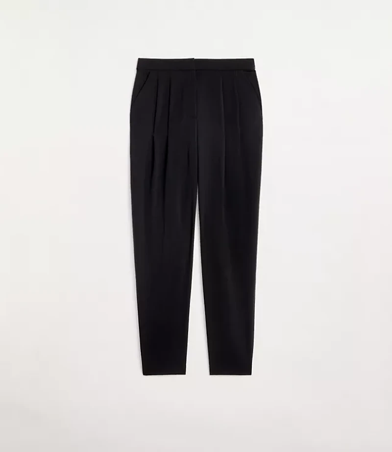Petite Curvy LOFT Versa Seasonless Stretch Double Pleat Taper Pant