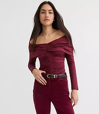 Ruched Off The Shoulder Top